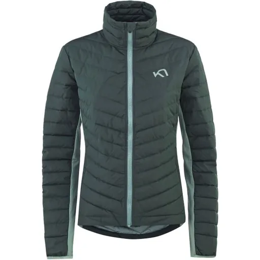 KARI TRAA EVA Dámská péřová izolační bunda, tmavě zelená, velikost
