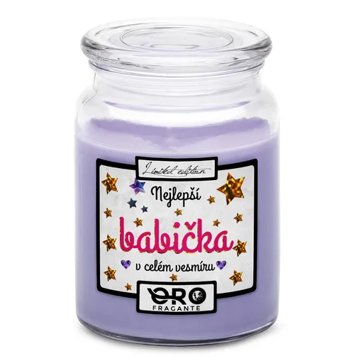 Svíčka Nejlepší babička ve vesmíru (Vůně svíčky: Levandule)