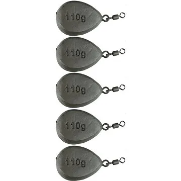 Suretti Olovo kaprové ploché s očkem a obratlíkem 110g Barvené 5ks (4891223214338)