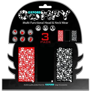 OXFORD nákrčníky Comfy Skulls, (sada 3ks) (M167-34)