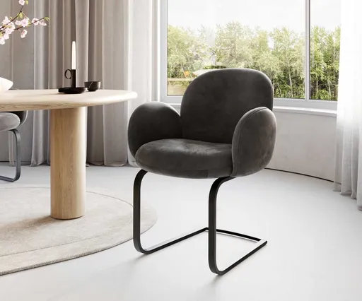 Jídelní židle Nube-Flex s područkami konzolová podnož plochá