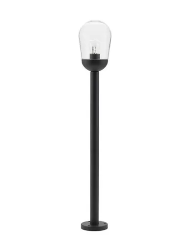 NOVA LUCE venkovní sloupkové svítidlo OMIKA tmavě šedý hliník a čiré sklo E27 1x12W 220-240V bez žárovky IP54 9060196
