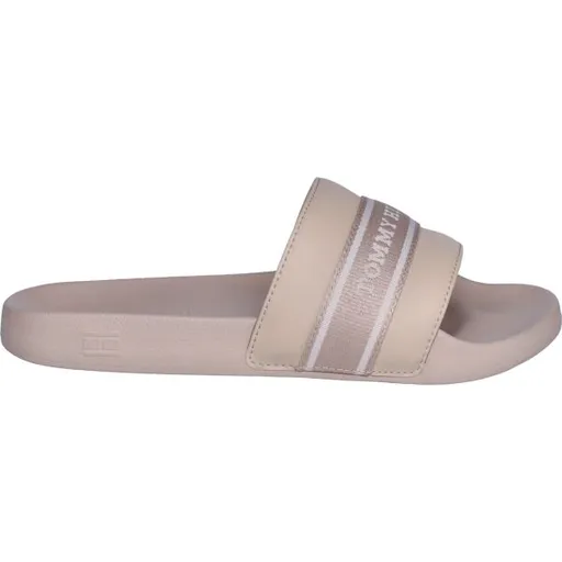 Tommy Hilfiger POOLSIDE WITHWEBBING Dámské pantofle, béžová, velikost