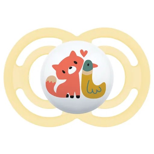 MAM Perfect 6m+ dudlík 1 ks žlutý/liška