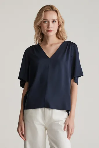 HALENKA GANT SS BLOUSE EVENING BLUE