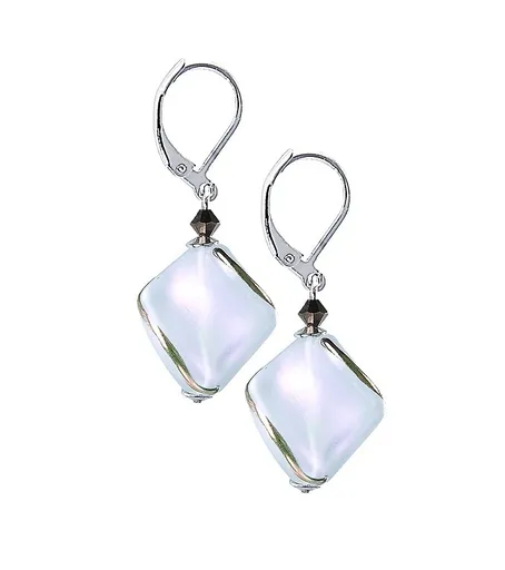 Lampglas Jemné náušnice Hidden Passion s bílou perlou Lampglas ECH2/CHI