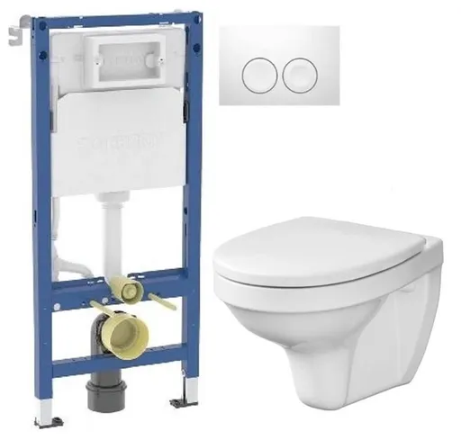 GEBERIT Duofix tlačítko DELTA21 bílé WC CERSANIT DELFI + SEDÁTKO 458.103.00.1 21BI DE1