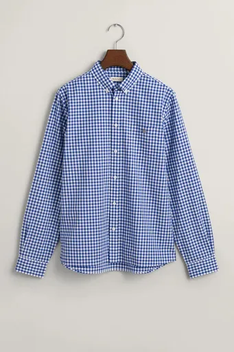KOŠILE GANT POPLIN GINGHAM SHIELD SHIRT COLLEGE BLUE