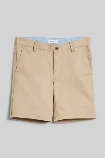 ŠORTKY GANT REGULAR CHINO SHORTS DARK KHAKI