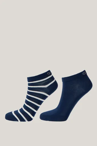 PONOŽKY GANT STRIPE AND SOLID ANKLE SOCKS 2-P EVENING BLUE