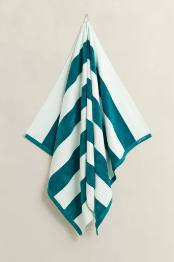 RUČNÍK GANT STRIPE BEACH TOWEL 100X180 AQUA BLUE
