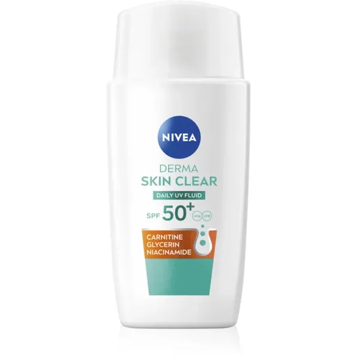 NIVEA Derma Skin Clear lehký ochranný fluid SPF 50+ 40 ml