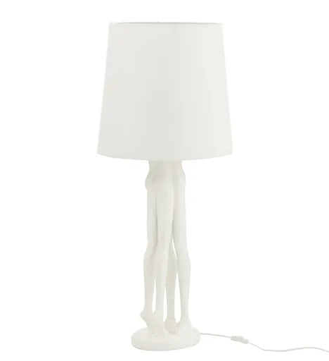Bílá stolní lampa sousoší lidského páru Figurines – Ø 24*90 cm E27 / 60W 35389