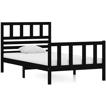 Rám postele černý masivní dřevo 90 × 190 cm Single, 3101122 (3101122)