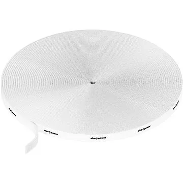 AlzaPower VelcroStrap+ Roll 25m bílá (APW-COGRS25W)