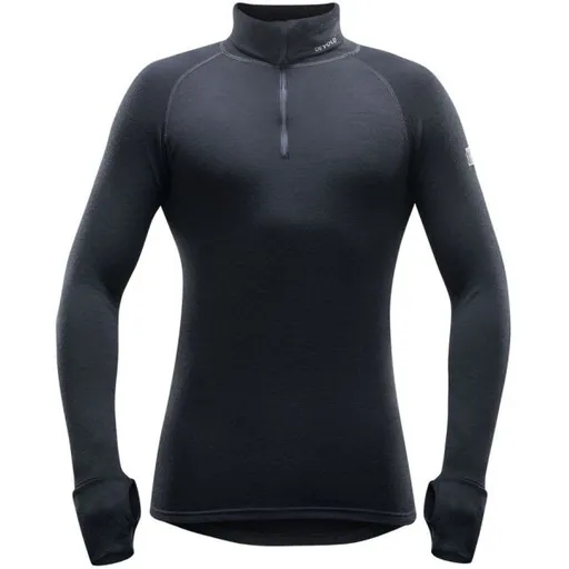 Devold EXPEDITION MAN ZIP NECK Pánské funkční triko, černá, velikost XXL