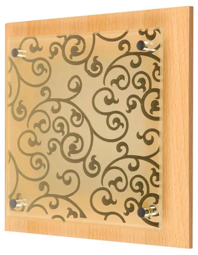 Nástěnná lampa 24x24 1x60W E27 ESY Čokoládová