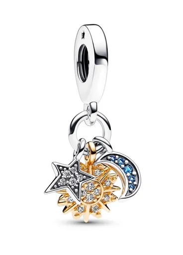 Pandora Trojitý visací přívěsek Měsíc, slunce a hvězda Moments 762676C01