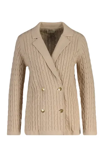 KARDIGÁN GANT CABLE KNIT CLUB BLAZER OAT BEIGE