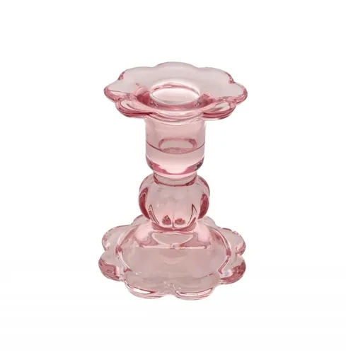 Chaks Svietnik na kónickú sviečku - Ružový