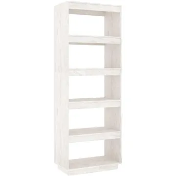 Shumee dělící stěna bílá 60×35×167 cm masivní borovice, 810875 (810875)