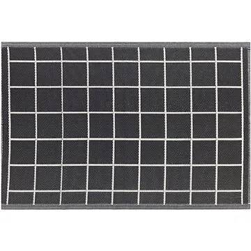 Venkovní koberec 120 x 180 cm černobílý RAMPUR, 199654 (beliani_199654)