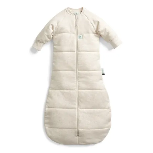 ERGOPOUCH Pytel na spaní s rukávy organická bavlna Jersey Oatmeal Marle 3-12 m, 6-10 kg, 3,5 tog