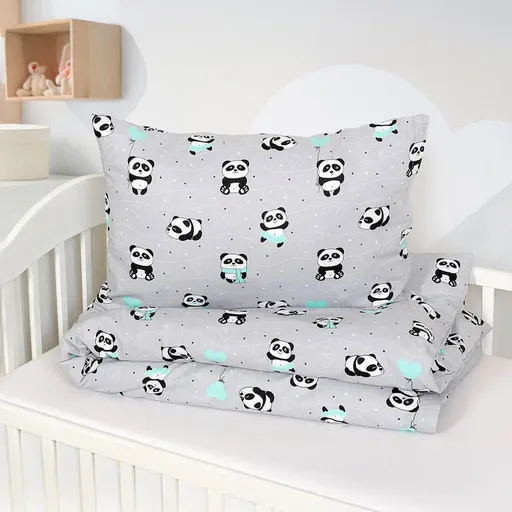 Dětské bavlněné povlečení do postýlky PANDA