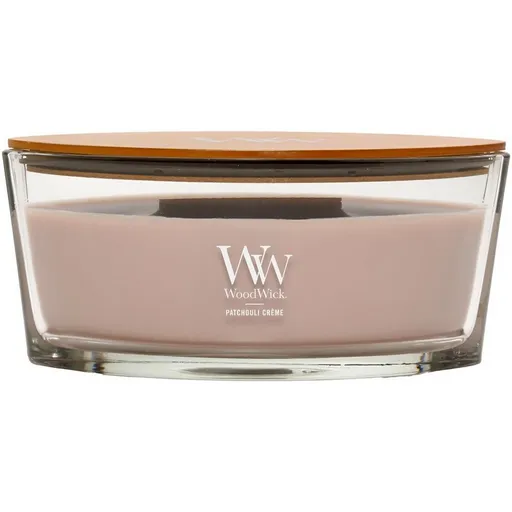 WoodWick Vonná svíčka loď Patchouli Creme, 453 g