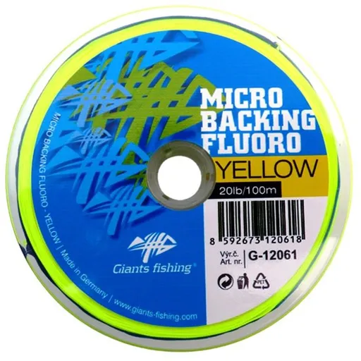 Giants Fishing Micro Backing Fluoro-Yellow 20lb 100m,Giants Fishing Micro Backing Fluoro-Yellow 20lb 100m