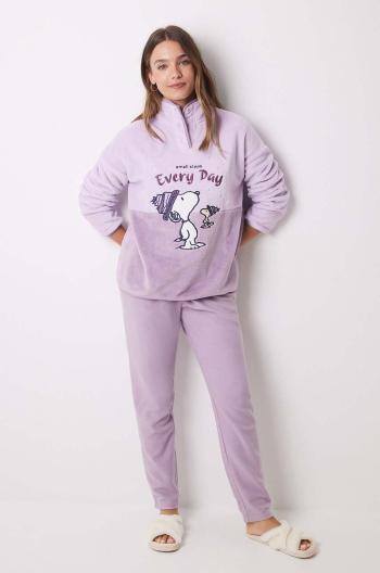 Pyžamo women'secret Snoopy růžová barva, 3138580