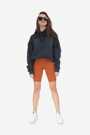 Kraťasy Fjallraven Abisko dámské, oranžová barva, hladké, high waist