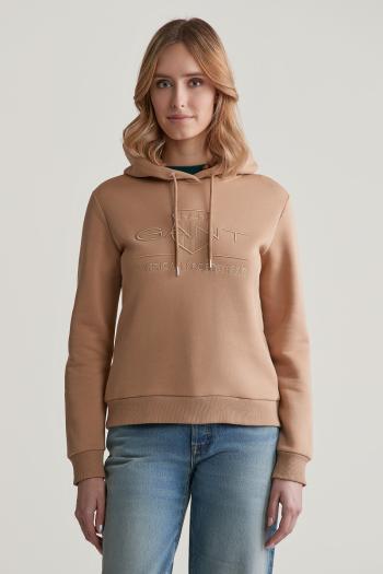 MIKINA GANT REG TONAL SHIELD HOODIE CARAMEL BEIGE