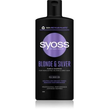 Syoss Blonde & Silver fialový šampon pro blond a šedivé vlasy 440 ml