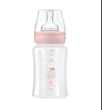 KikkaBoo Kojenecká láhev 3m+ Hippo Pink 240 ml