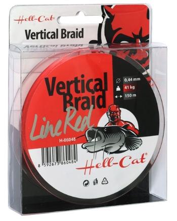 Hell-cat splétaná šňůra braid line vertical red 150 m-průměr 0,37 mm / nosnost 33 kg