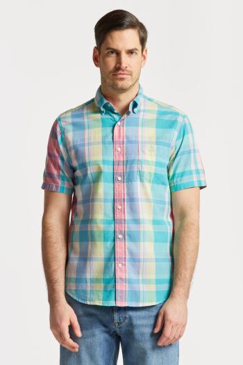 KOŠILE GANT REG UT COLORFUL MADRAS SS SHIRT PERKY PINK