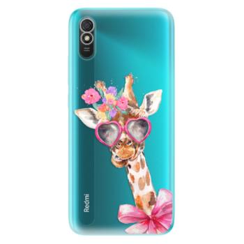 Odolné silikonové pouzdro iSaprio - Lady Giraffe - Xiaomi Redmi 9A