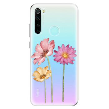 Odolné silikonové pouzdro iSaprio - Three Flowers - Xiaomi Redmi Note 8