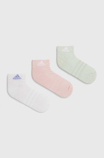 Ponožky adidas 3-pack dámské, bílá barva, IZ0108