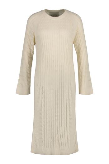 ŠATY GANT CABLE C-NECK DRESS CREAM