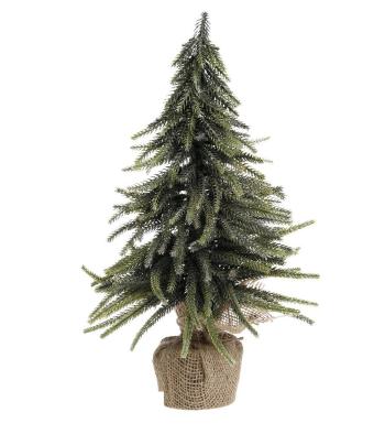 Zeleno-zlatý vánoční borovicový stromek v jutě Fleur Pine Tree - 35 cm 39098100