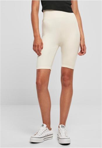 Urban Classics Ladies High Waist Cycle Shorts whitesand - XS