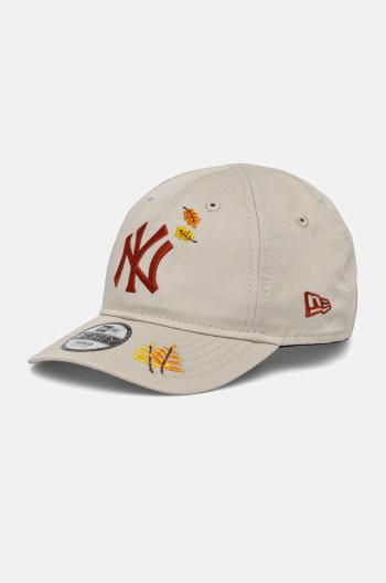 Dětská baseballová čepice New Era NEW YORK YANKEES béžová barva, s aplikací, 60565301