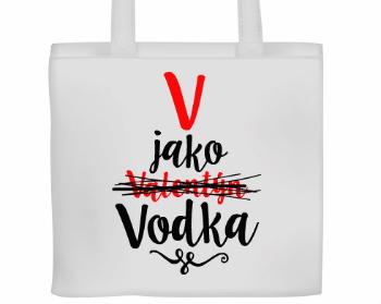 Plátěná nákupní taška V jako Vodka