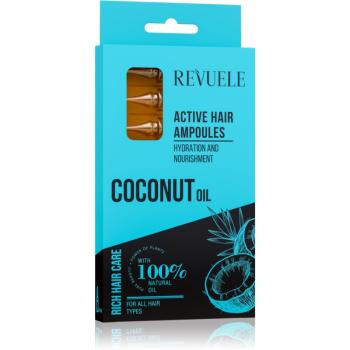 Revuele Coconut Oil Active Hair Ampoules sérum na vlasy pro výživu a hydrataci 8x5 ml