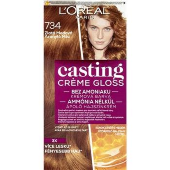 ĽORÉAL PARIS Casting Creme Gloss krémová semi-permanentná farba 734 Zlatá medová 180 ml (3600523991471)