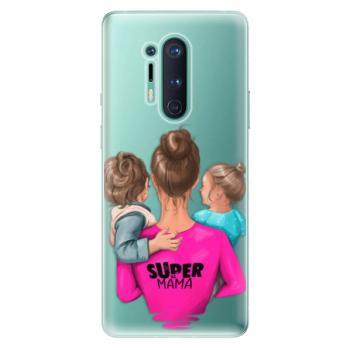 Odolné silikonové pouzdro iSaprio - Super Mama - Boy and Girl - OnePlus 8 Pro