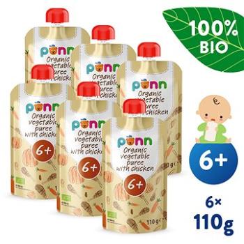 SALVEST Ponn BIO Kuřátko se zeleninovým pyré 6× 110 g (4740073075906)