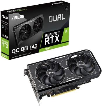 Videókártya ASUS DUAL GeForce RTX 3060 Ti O8G GDDR6X